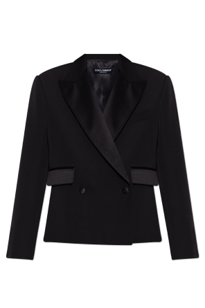 ジャケット Dolce & Gabbana FW24 'Mambo' blazer (F290XTFU28D N0000) Double-breasted woolen jacket with side vents in Black for